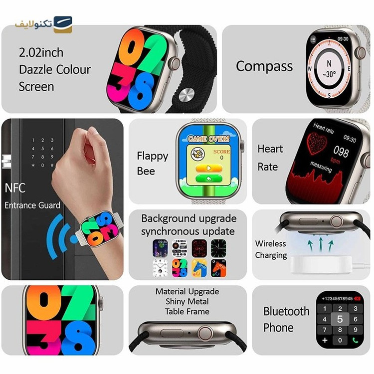 ساعت هوشمند +hk10pro