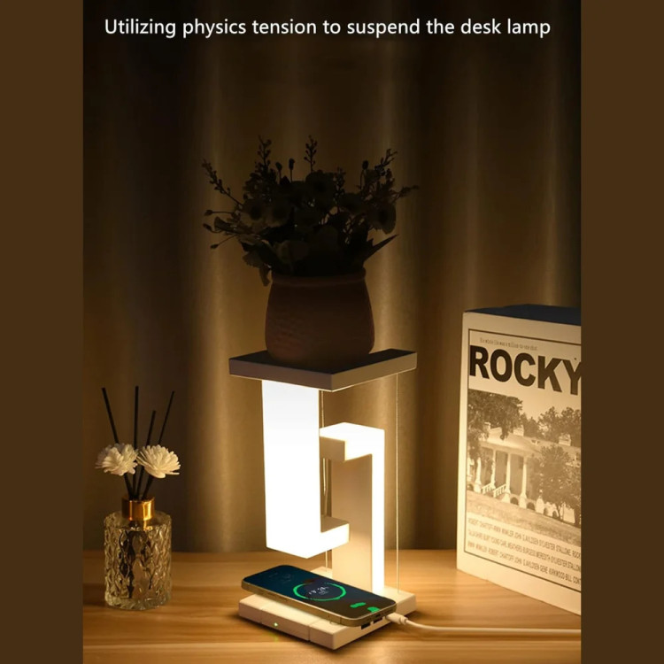 چراغ خواب معلق رومیزی مدل شارژر بی سیم SMART DESK LAMP
