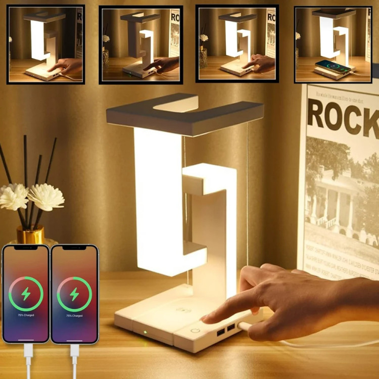 چراغ خواب معلق رومیزی مدل شارژر بی سیم SMART DESK LAMP