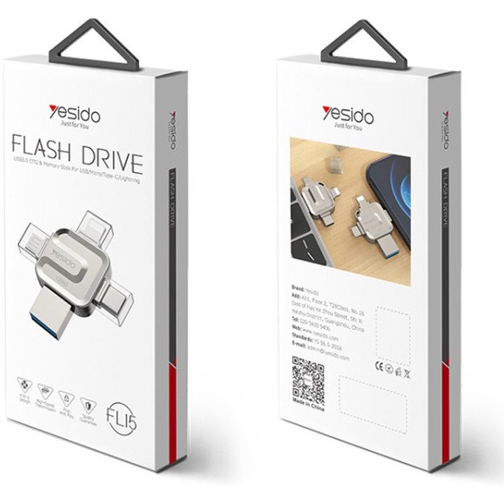 فلش مموری یسیدو مدل FL15 ظرفیت ۱۲۸ گیگابایت USB 3.0